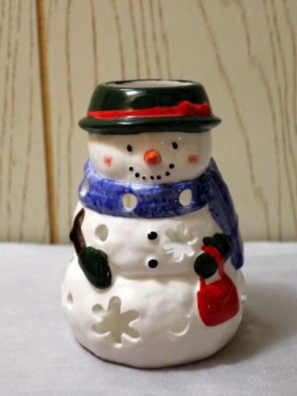 Yankee Candle Snowman Candleholder - NWT